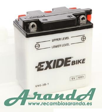 6N6-3B-1 Tudor Exide 6V 6Ah 40A · Batería para Moto