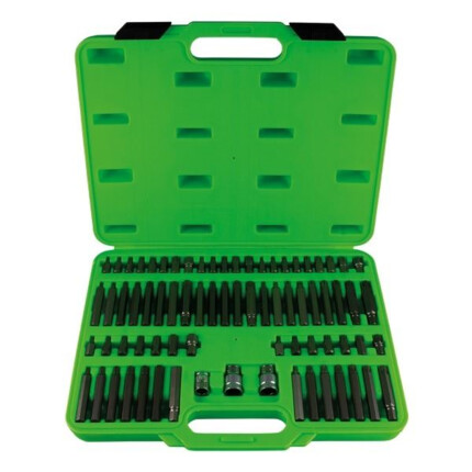 75 piezas - Estuche de puntas ribe, 12 cantos, torx, torx invertido y hegagonal