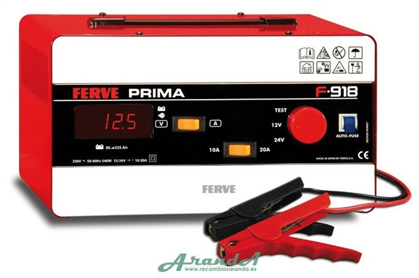 F-918 80-225Ah Cargador Ferve Prima 12-24V 10-20A