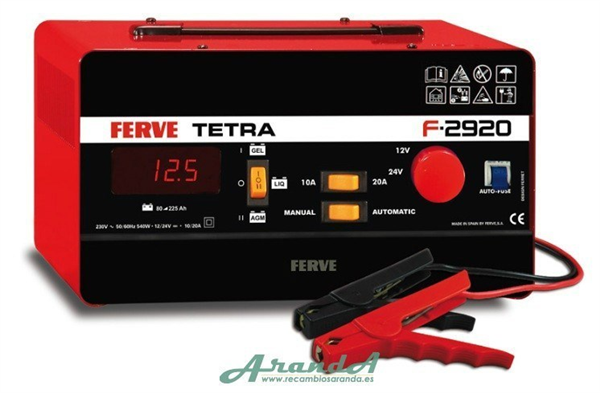 F-2920 80-225Ah Cargador Ferve Tetra 12-24V 10-20A