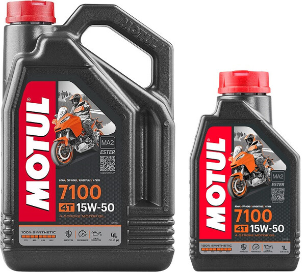 15W50 Motul 7100 Aceite Moto 4T · 100% Sintético