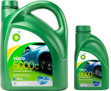 Aceite BP 5W40 Visco 5000c · Motores Mercedes, BMW, VW · Envases 1 - 4 Litros
