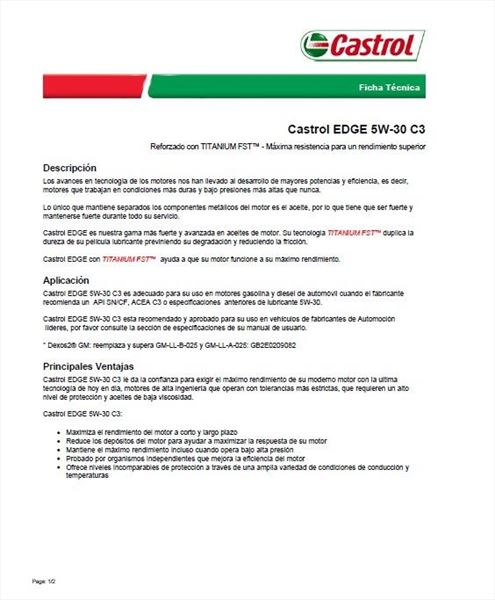 Aceite Castrol Edge 5W30 C3 Titanium (1)