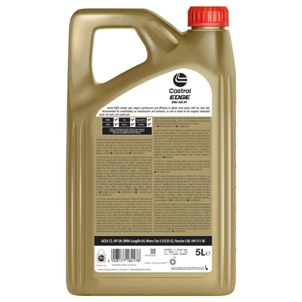 Aceite Castrol Edge 5W40 M · BMW LL-04 · 5 litros (1)