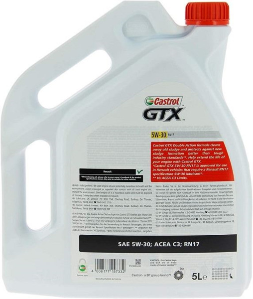 Aceite Castrol GTX 5W30 RN17 C3 · 5 litros (1)