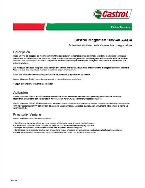 Aceite Castrol Magnatec 10W40 A3/B4 (1)