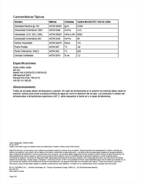 Aceite Castrol Magnatec 10W40 A3/B4 (2)