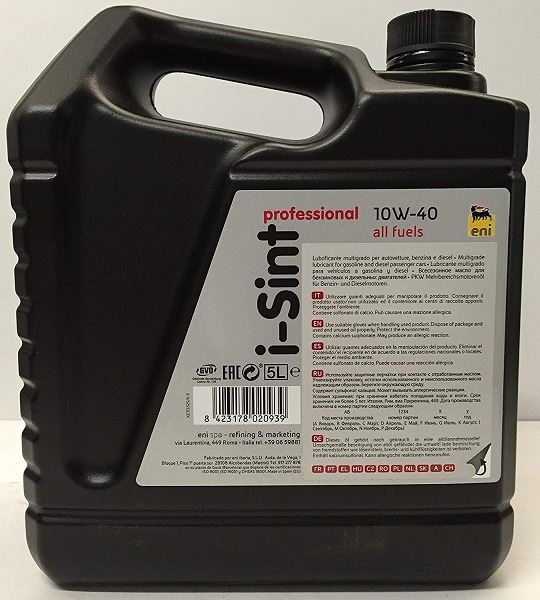 Aceite ENI 10W40 i-Sint Pro · 5 Litros (2)