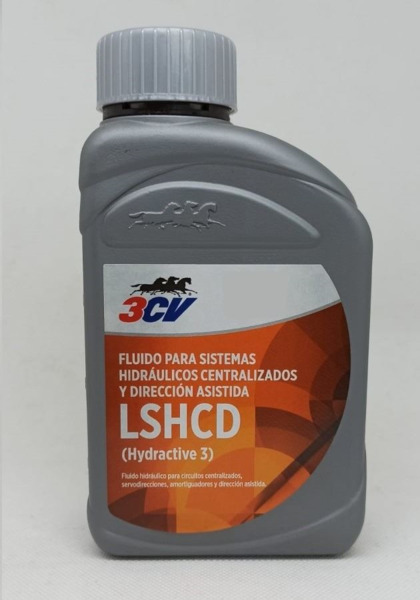 Aceite LSHCD Hydractive 3 · Envase 500ml 3CV · Sistema Hidráulico Centralizado