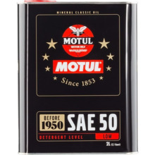 Aceite Motul SAE 50 · Mineral Classic Oil · 2 Litros