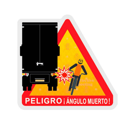 Adhesivo ángulo muerto Trailer y semiremolque · Reflectante 300x286mm