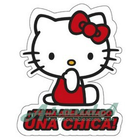 Adhesivo Cristal "Una Chica" Hello Kitty