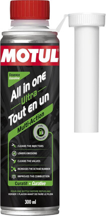 Aditivo All In One acción múltiple MOTUL · Tratamiento gasolina 300ml