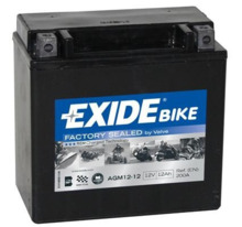 AGM12-12 Tudor Exide 12V 12Ah 200A · Batería para Moto