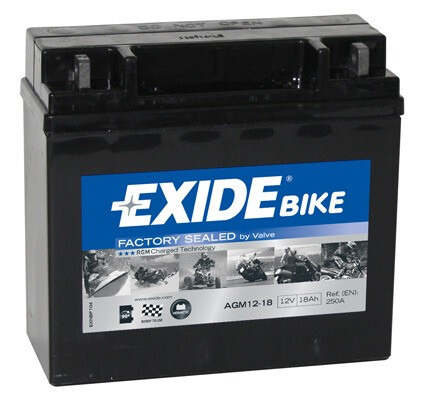 AGM12-18 Tudor Exide 12V 18Ah 250A · Batería para Moto