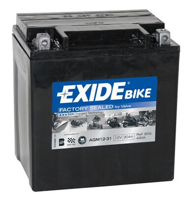 AGM12-311 Tudor Exide 12V 30Ah 430A · Batería para Moto