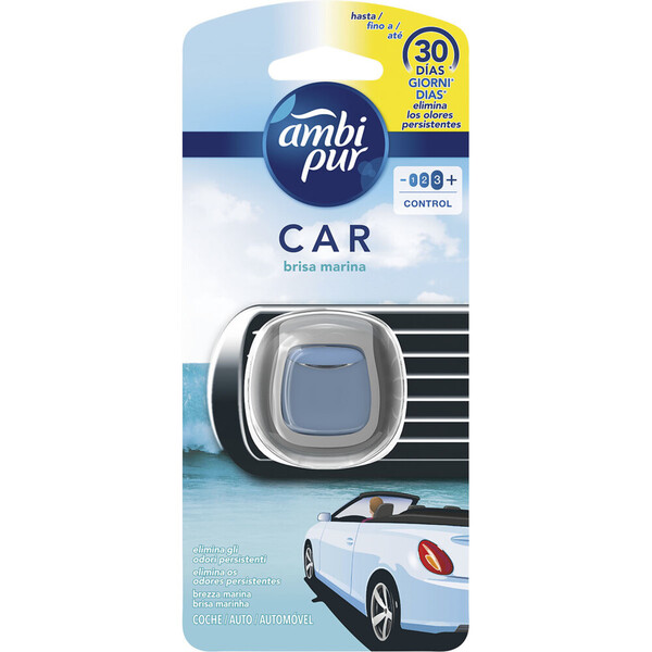 Ambipur Car · Ambientador Desechable · Brisa Marina 2ml