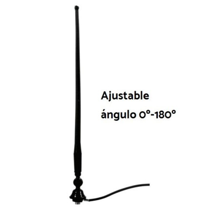 Antena de Caucho 12V. Ajustable 0º-180º