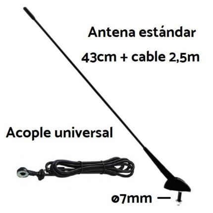 Universal 12V Kit de antena automática de coche Amplificador de señal  retráctil Accesorios de antena de radio de coche