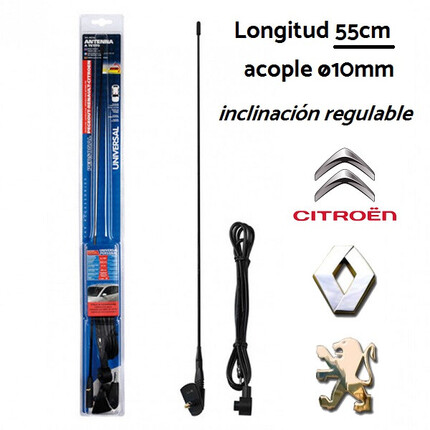Antena 55cm + cable para Citroen, Renault, Peugeot