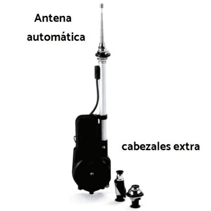 Antena automática cromada + Kit adaptador