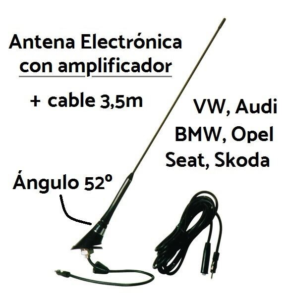 Antena electrónica con amplificador para Volkswagen, BMW, Audi, Opel, Seat (2)