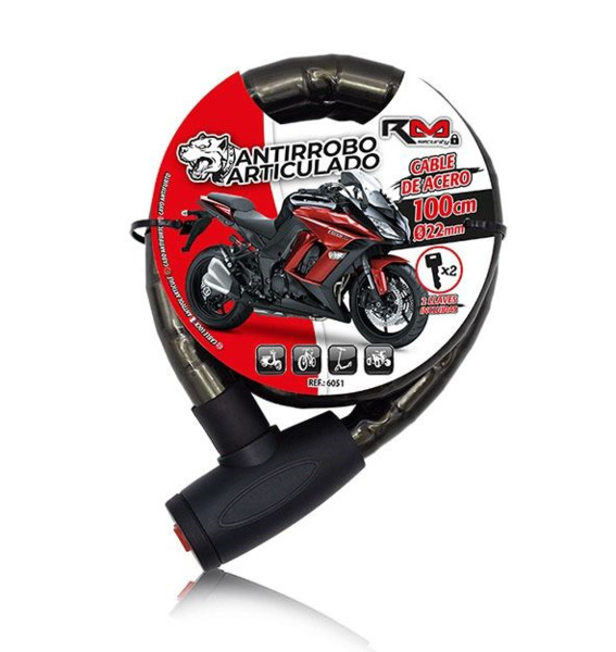 Candado Antirrobo para Moto ·  Articulado · RM Security · Ø 22mm (1)