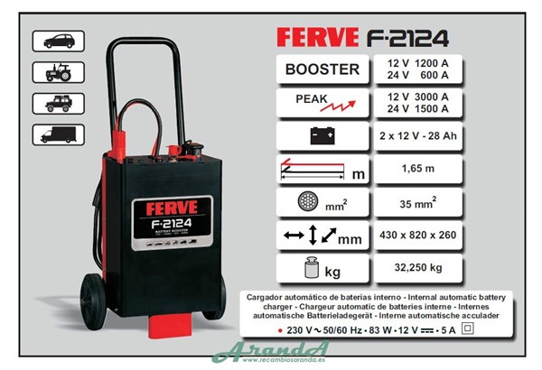 Arrancador Ferve 12-24V 1200/600A (3000-1500A Pico) (1)