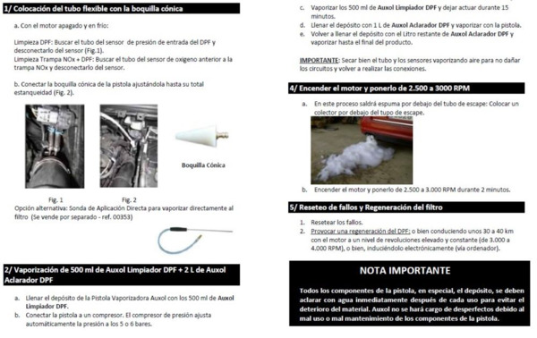 Auxol Limpiador DPF Pistola · Tratamiento Profesional · 1 litro (1)