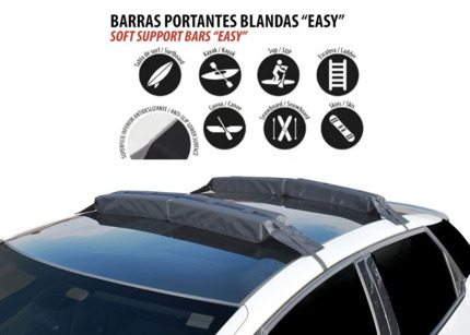 Barras Portantes Blandas + Accesorios · Transporte Máx. 75kg