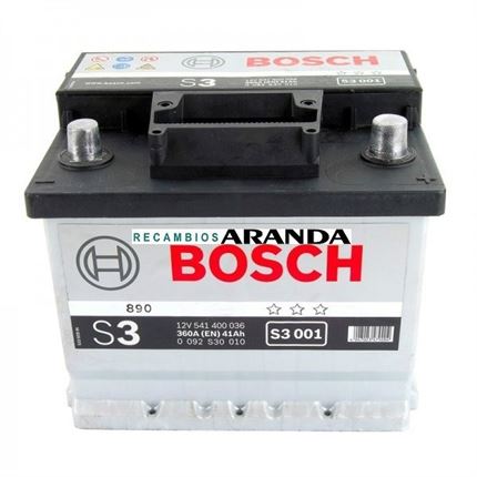 S4019 Batería Bosch 12V 40Ah 330A +/- Vehículos Asiáticos (Bornes