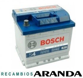 S4002 Batería Bosch 12V 52Ah 470A -/+ Turismos y Utilitarios.