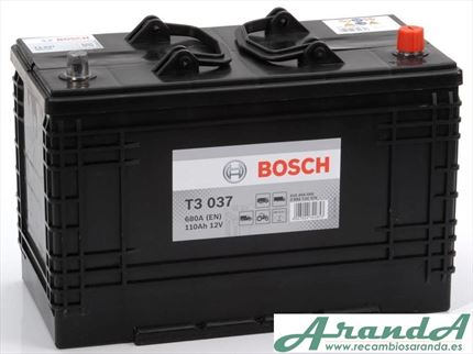 T3037 Bosch 12V 110AH 680A · Batería Gama T3 · Industrial y Maquinaria
