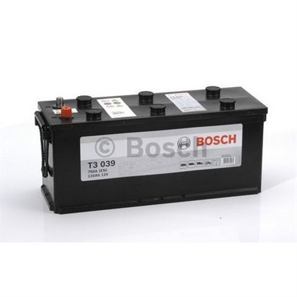T3039 Batería Bosch 12V 120Ah 760A Maquinaria y Vehículo Industrial