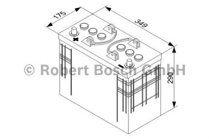 T3041 Bosch 12V 125AH 720A · Batería Gama T3 · Industrial y Maquinaria