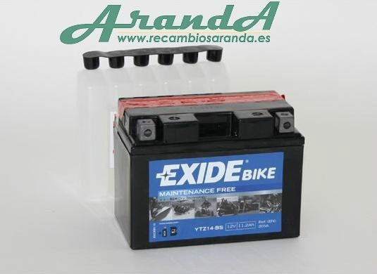 YTZ14BS Tudor Exide 12V 11,2Ah 205A · Batería para Moto (1)