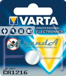 Blíster 1 pila Varta CR-1216 Litio 3V