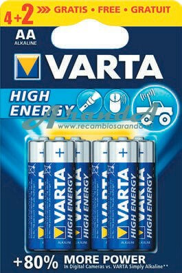 Blíster 4+2 pilas Varta LR6 AA