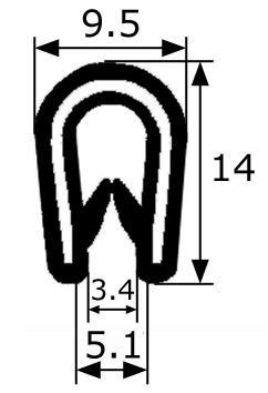 14x9mm Burlete Flexible Pvc · Interior metálico · Hasta 4mm de grosor (2)