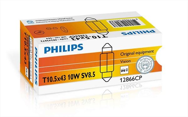 C10W Philips Lámpara 12V 10W (Plafón) (1)