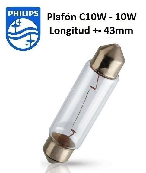 C10W Philips Lámpara 12V 10W (Plafón)