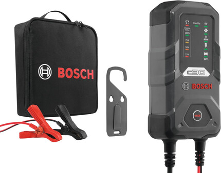 C30 Bosch · Cargador de Baterías 6/12V Automático · 3.8A