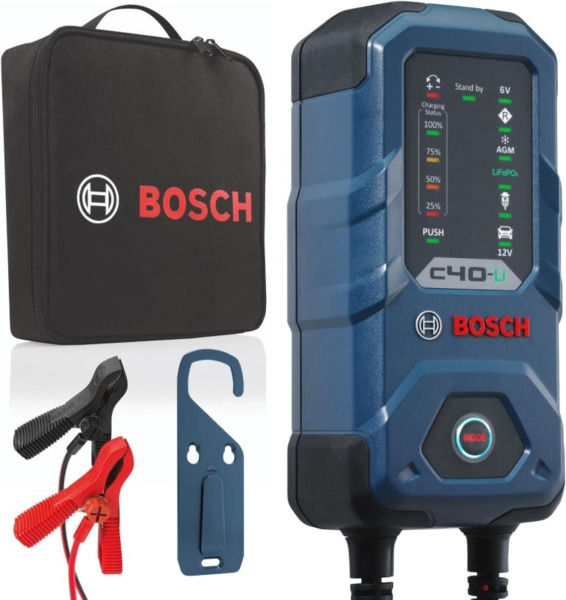 C40-Li Bosch Cargador de Baterías 6/12V · Litio LiFePO4 · 5A (3)