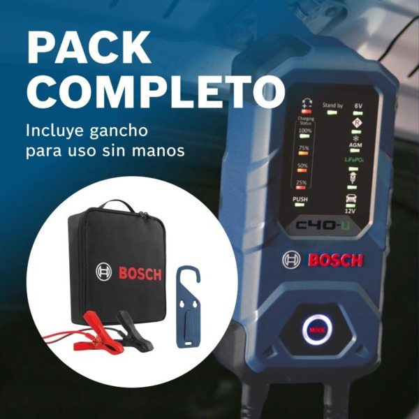 C40-Li Bosch Cargador de Baterías 6/12V · Litio LiFePO4 · 5A (5)