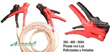 Cables y Pinzas de Arranque con Luz. Reforzadas