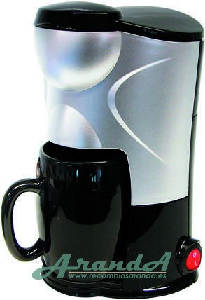 Cafetera 12V 170W con Taza de Porcelana 150ml