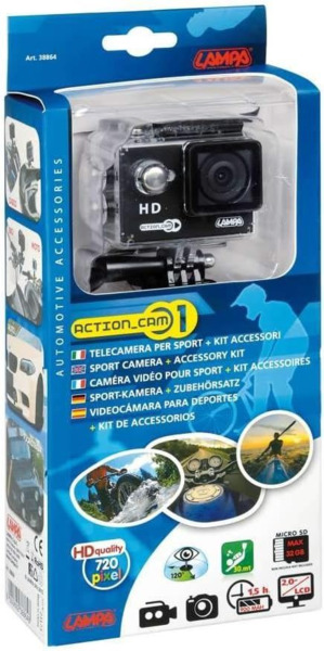 Cámara Deportiva Estilo "Go-Pro" 720 Pixel + Kit Accesorios (3)