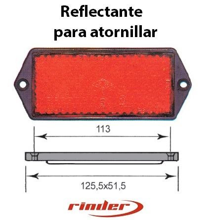 Catadióptrico 125,5x51,5mm · Marco negro. Soporte a 2 tornillos · Rojo/Ámbar/Blanco (1)