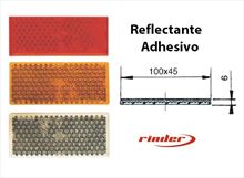 Catadióptrico adhesivo 100x45mm · Homologado · Varios Colores