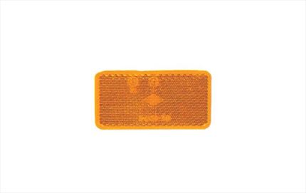 Catadióptrico naranja adhesivo 80x41 mm